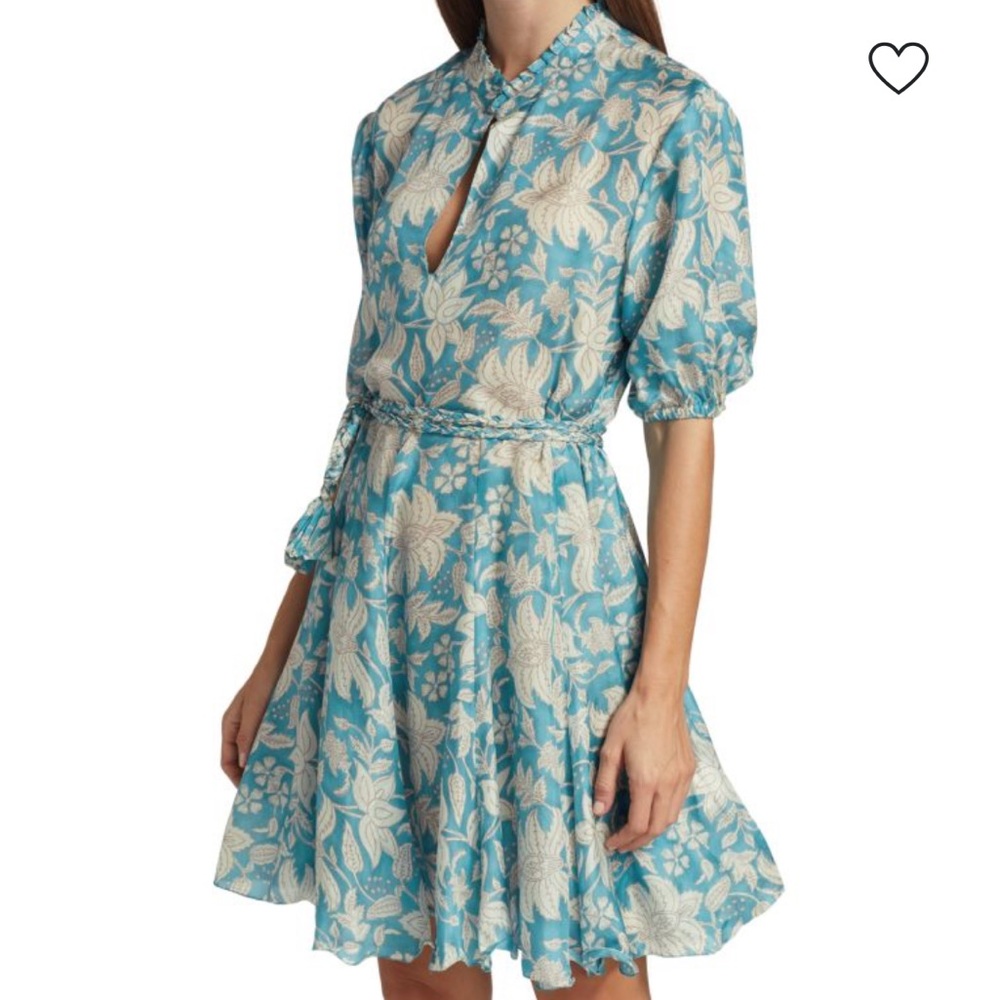 HANNAH ARTWEAR Gaia Silk Dress Size 1 US 6 Floral Colorful Bohemian